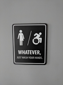 This bathroom sign at a local restaurant