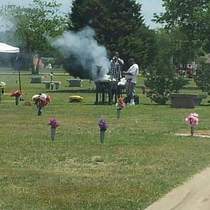 This BBQ in a cemetery