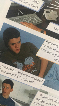 This boy in my Spanish-book wears a Hard Cock Caffe shirt