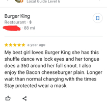 This Burger King review exists
