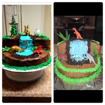 This cake I made for my boyfriends  year old sons birthday