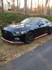 This car in my neighborhood looks like it stepped in bubblegum
