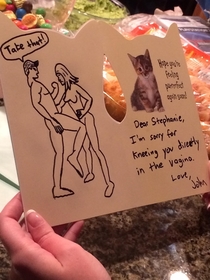 This card my friend made for his girlfriend is gold