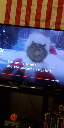 This caught me off guard watching the grinch