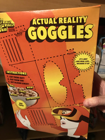This cereal box Its just like real life because it is