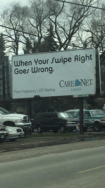 This cheeky billboard for free pregnancy tests