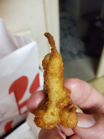 This chick fil a nugget got too excited