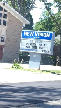 This church sign in my hometown gets it