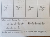 This clue on my kids homework