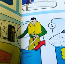 This cocky dude when the plane is floating in water and everyone else is screaming
