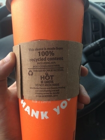 This coffee cup sleeve is made of the same thing as this subreddit