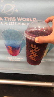 This Cosmic Coolatta from Dunkin Donuts