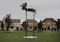 This cow sculpture has angered many residents in Markham Ontario Canada