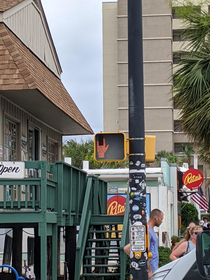 This crosswalk signal on Folly Beach