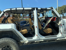 This dudes festive Jeep