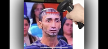 This dudes hair be looking like a barcode