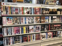 This dvd shop in Paris put the GayLesbien section right next to the Religion section