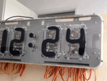 This electro-mechanical liquid clock lt