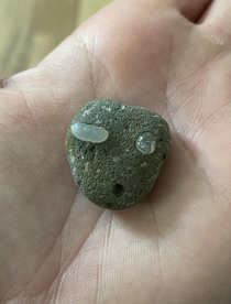 This emoji rock I found