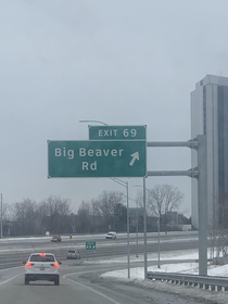 This exit off highway  in Troy MI