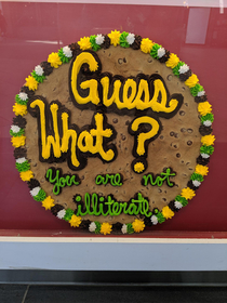 This funny cookie at the mall
