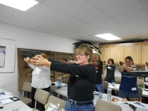 This gun safety class doesnt seem very safe