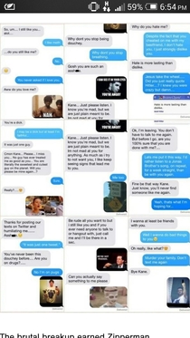 This guy caught his gf cheating on him with his best friend then posted his break up with her on Twitter this guy knows how to do break ups Sry for crappy quality
