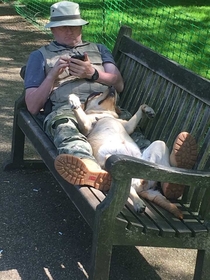 This guy chillin with his dog in London
