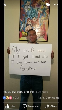 This guy got to name his kid Goku