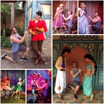 This guy proposed to various characters at Disney World