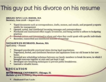 This guy put his divorce on his resume