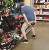 This guy trying out bike seats