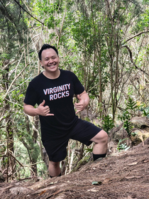 This guys shirt on our hike today