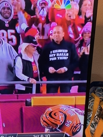 This guys shirt on Sunday Night Football