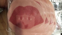 This ham from a Dutch supermarket has a face but it sure isnt Jesus