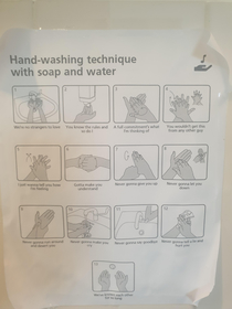 This hand washing paper in my school