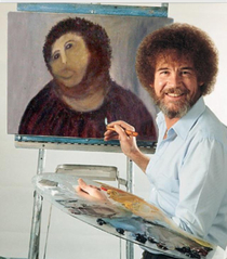This happened yrs ago Bob Ross is trying to fix it