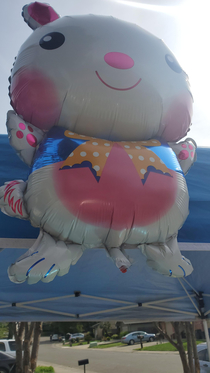 This happy bunny balloon I saw on Easter