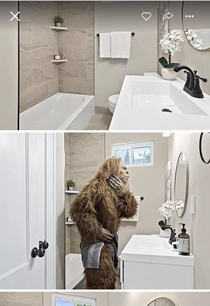 This home listing on Zillow features a towel-laden Sasquatch