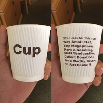 This hotel coffee cup