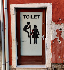 This is a public toilet in Venice