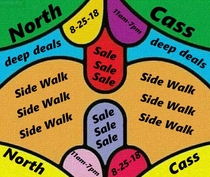This is an actual poster from a local sidewalk sale