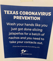 This is posted in my works bathroom