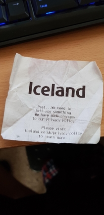 This is taking the mick now attached to my Iceland receipt yesterday