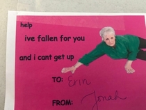 This is the kind of valentines they pass around in the old folks home