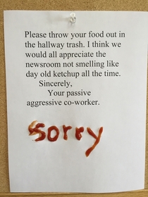 This is what happens when people submit passive-aggressive office memos where I work