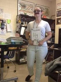 This is what my Chem teacher dressed up as for Halloween
