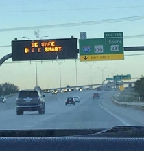 This is what my friend saw when she was driving home for the holidays