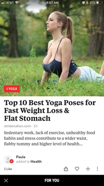This is why I lose my focus whenever I try Yoga