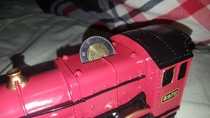 This is why you dont buy a US piggy bank for a Canadian